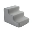 thumbnail image 1 of Dog Stairs Pet Steps Ramp Sturdy Machine Washable Cover for Older Dogs, 3 Step Grey, 1 of 8