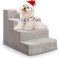 thumbnail image 1 of Dog Stairs for Small Dogs,17.5" H,4-Step Dog Steps for High Bed Couch and Sofa,Pet Stairs for Dogs and Cats Climbing with Non-Slip Bottom and Washable Cover,Light Grey, 1 of 7