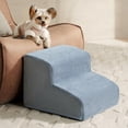 thumbnail image 1 of Dog Stairs for Small Dogs, 2-Steps Dog Ramp for Couch, Pet Stairs with Highly Supportive Foam and Non-Slip Bottom, Pet Steps for Cat & Doggie (High 11.8 Inch), 1 of 5