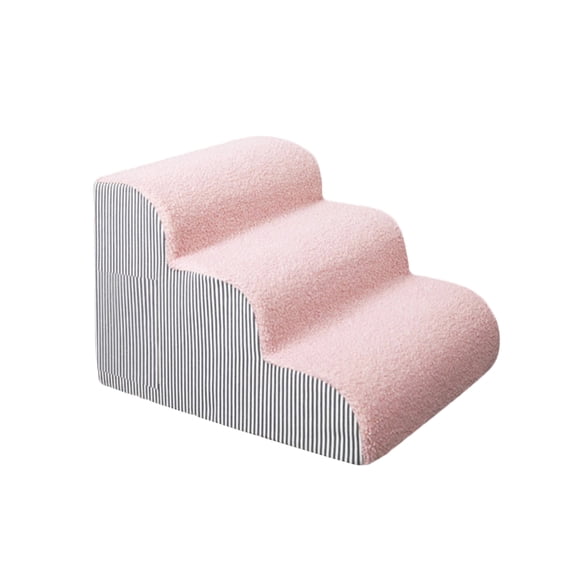 Dog Stairs for Small Dogs, 3-Steps Dog Ramp for Bed and Couch, Pet Stairs for Small Dogs & Cats, Non-Slip Pet Bedside Climbing Ladder, Easter Gifts for Pet Lovers ( High 13.7 inch) C