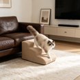 thumbnail image 1 of Dog Stairs for Small Dogs and Cats,Non-Slip 3 Step Pet Ramp for Couch,Khaki | High-Density Foam Support with a Gentle 3-Step Design for Easy, Comfortable Access to Couches and Sofas 14''H, 1 of 6