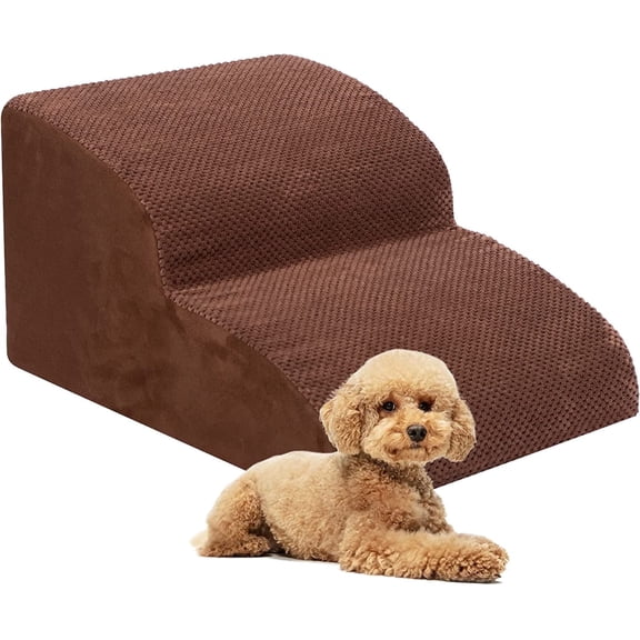 Dog Stairs for Small Dogs, High Density Foam Dog Steps, Extra Wide Non-Slip Pet Ramp for High Beds Or Couch, Soft Doggie Ladder for Dogs Injured, Older Pets, Small Cats