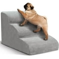 thumbnail image 1 of Dog Stairs for Small Dogs, High Density Foam Dog Steps, Extra Wide Non-Slip Pet Ramp for High Beds Or Couch, Soft Doggie Ladder for Dogs Injured, Older Pets, Small Cats, 1 of 8