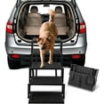 Dog Stairs for Car Foldable Dog Ramps for Large Dogs with Non Slip Surface, Portable Dog Steps