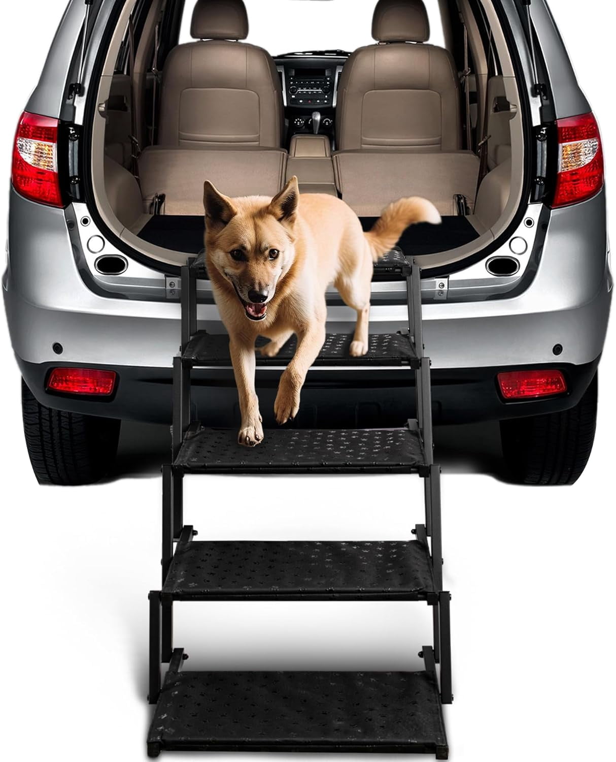 Dog Stairs for Car - Foldable Dog Ramps for Large Dogs with Non Slip ...
