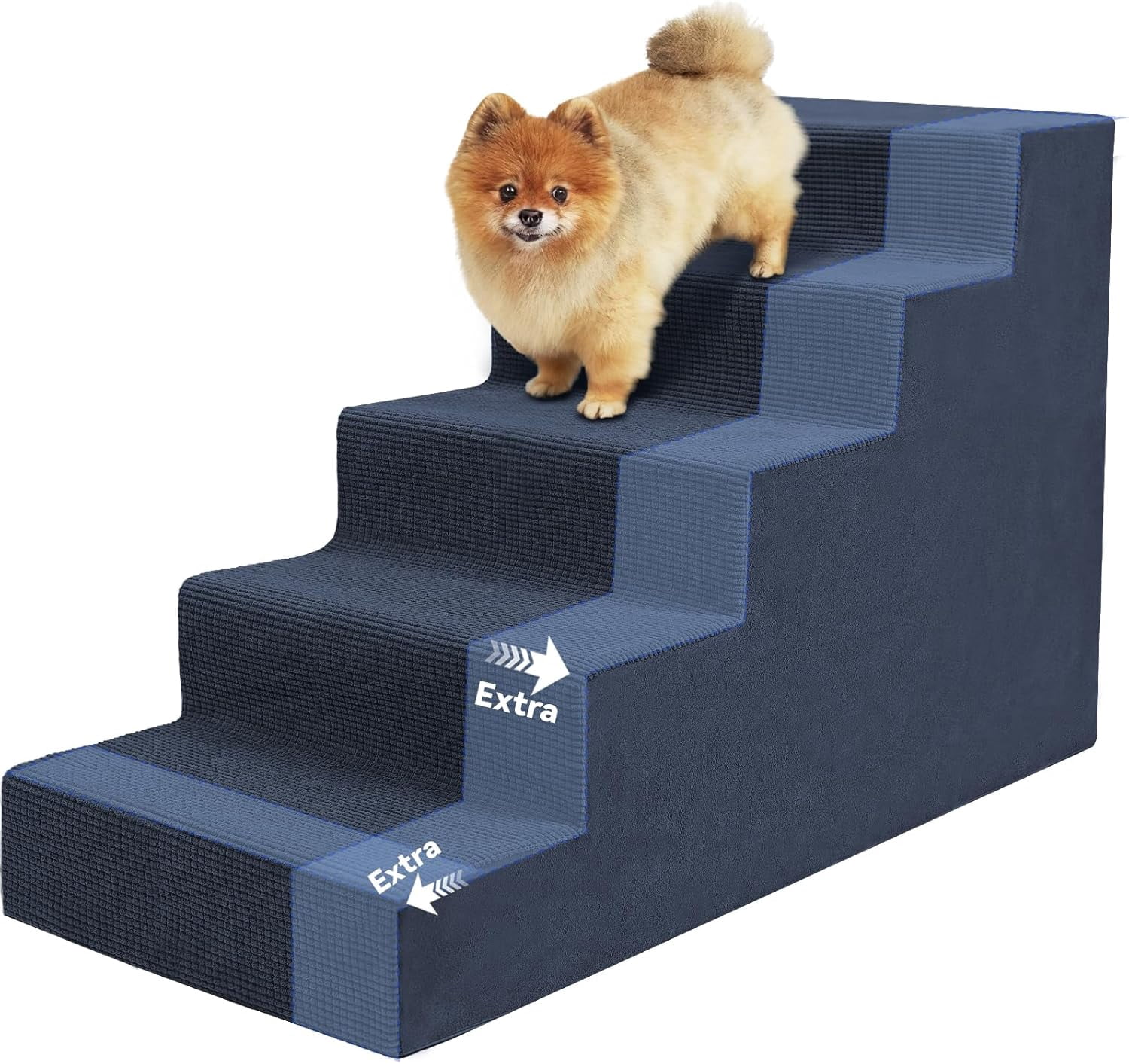 Dog Stairs for Small Dog and Cats,23”H Non-Slip Bottom Pet Steps for ...