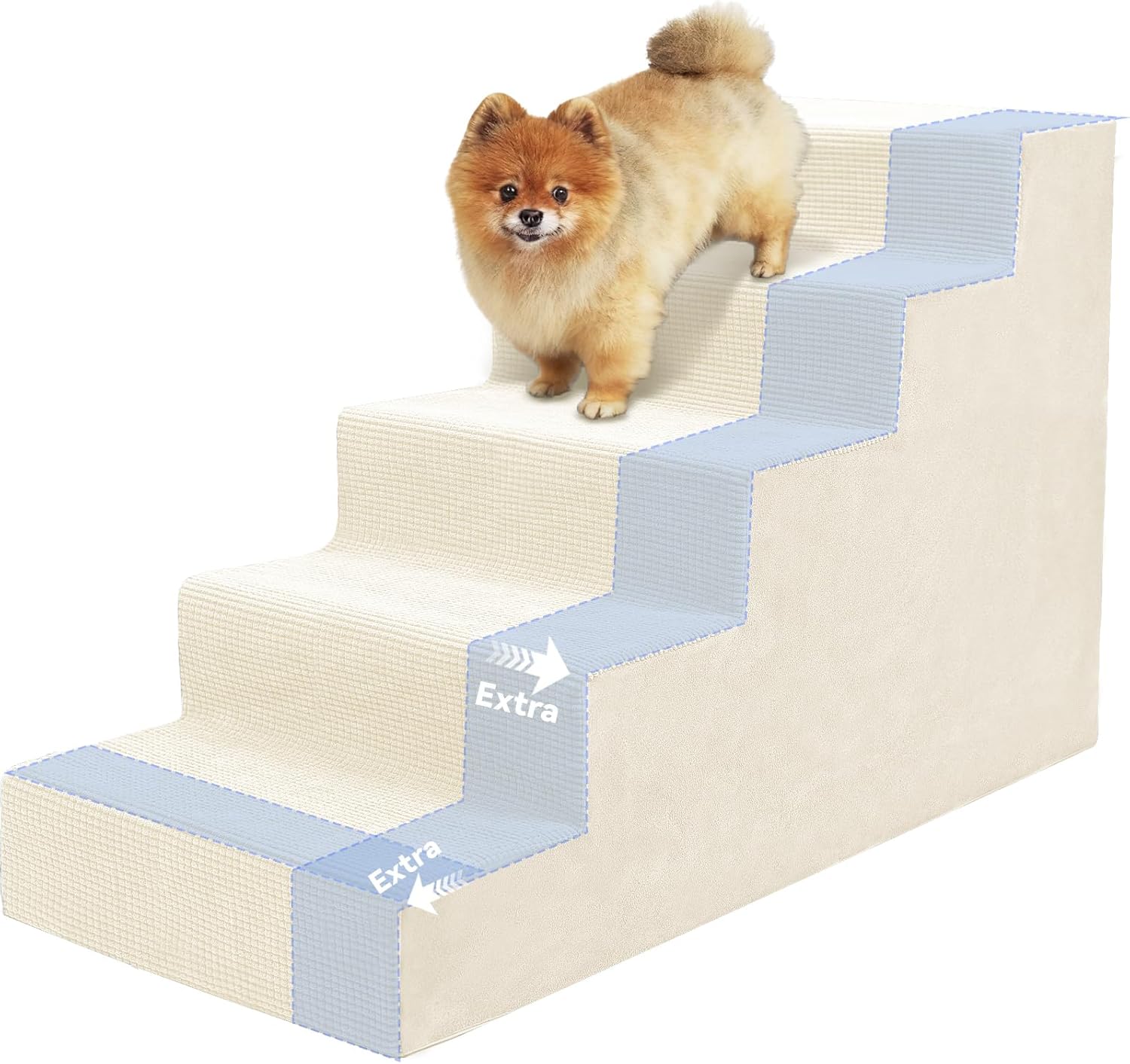 Dog Stairs for Small Dog and Cats,23”H Non-Slip Bottom Pet Steps for ...
