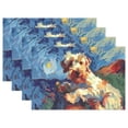 thumbnail image 1 of Dog Starry Sky 12×18 inch Placemats Heat Resistant Washable Foldable Rectangular Placemats Set Decoration Indoor Outdoor for Kitchen Dining Table 4PCs, 1 of 8