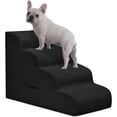 thumbnail image 1 of Dog Steps for Small Dogs, 4-Step Pet Ramp Stairs for High Beds and Sofa, Non-Slip Pet Stairs for Small Dogs and Cats, Removable and Easy to Clean Cover, Black, 1 of 13