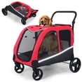 thumbnail image 1 of Spacesea XL Dog Stroller - Holds 2 medium/large dogs, foldable design with adjustable handle & storage pocket, 1 of 12