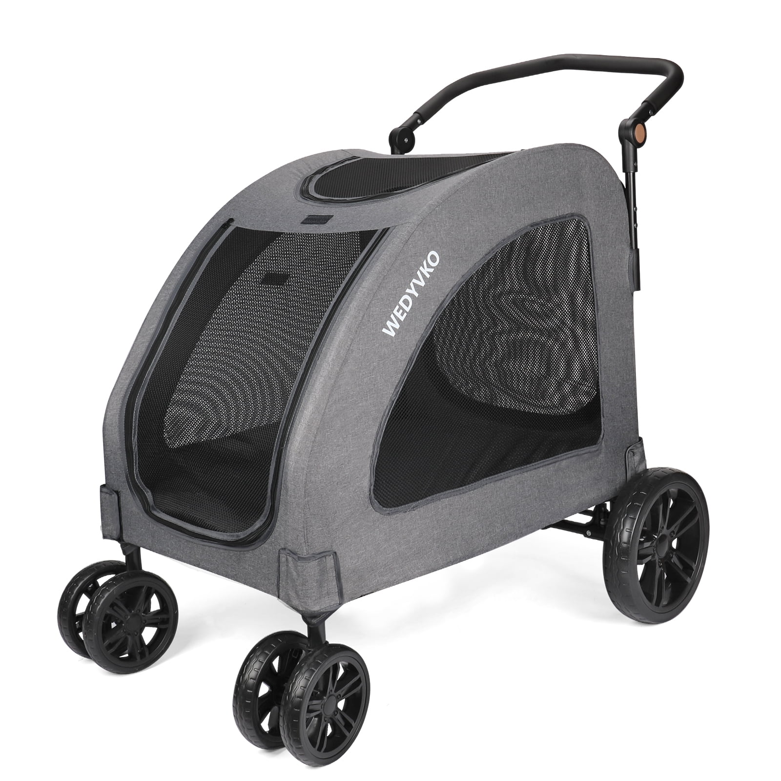Dog Stroller Pet Jogger Wagon Foldable Cart with 4 Wheels, Adjustable
