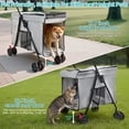 thumbnail image 1 of Dog Stroller for Large & Medium Dogs, Pet Stroller, Dog Stroller with 360-degree Wheels Foldable & Ventilated, Gray, 1 of 7
