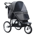 thumbnail image 1 of Dog Stroller for Small Medium Dogs & Cats,Foldable Cat Stroller Jogging Travel Stroller with Rubber Tires,Grey, 1 of 9