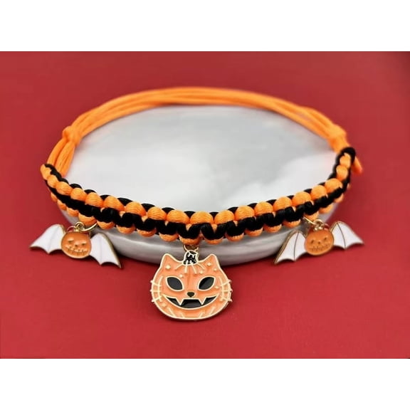 Dog Stuff Halloween Dog Collar Adjustable Fashion Pet Collar And Holiday Gifts For Pet Lovers (Pumpkin)