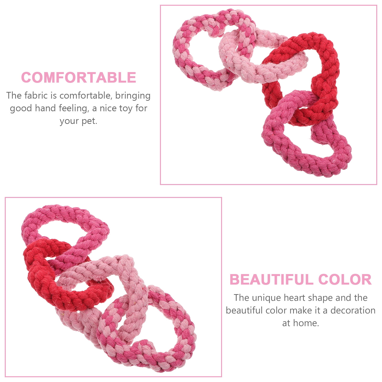 Dog Stuff Valentine's Day Dog Toy Heartshaped Pet Chewing Toy Pet