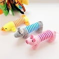 thumbnail image 1 of Dog Stuffed Animals Chew Toys, Soft Stuffed Animal, Toys Dogs for Student, Plush Construction, Play, Home Use, Pink Striped, 1 Pc, 1 of 4