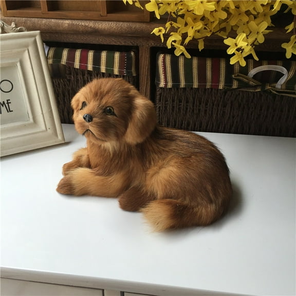 Dog Stuffed Animals Plush, Simulation Animal Dog Model Doll, Soft Comfortable Golden Retriever Stuffed Animal Dog Puppy Plush Toy, Simulation Golden Retriever Model Plush Toys for Home Office Decor