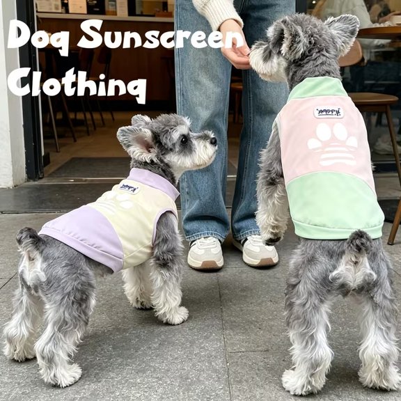Dog Summer Cooling Vest - Breathable & Comfortable Cat Clothes for Medium & Small Dogs - Fashion Contrast Stand-Up Collar