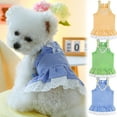 thumbnail image 1 of Dog Summer Dress Cute Plaid Sleeveless Sundress Soft Breathable Daisy Princess Puppy Apparel Outfits Cat Puppy Clothes for Small Dogs Girl, 1 of 8
