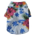 thumbnail image 1 of Dog Summer T-Shirts Dog Shirt Hawaiian Floral Printed Pet T-Shirts Breathable Beach Seaside Pet Shirt Sweatshirt - Blue, 1 of 8
