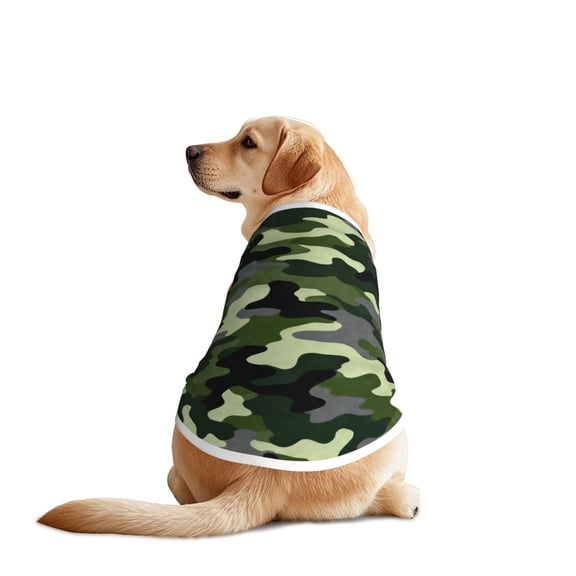 Dog Summer T-Shirts Vest Army Camouflage Pet Breathable Basic Clothes for Larg Dogs 3X-Large