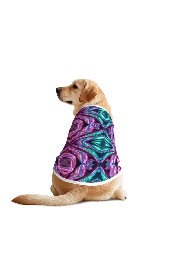 Dog Summer T-Shirts Vest Holographic Pet Breathable Basic Clothes for Larg Dogs 5X-Large