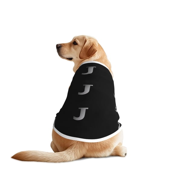 Dog Summer T-Shirts Vest Letter J Logo Pet Breathable Basic Clothes for Larg Dogs 3X-Large