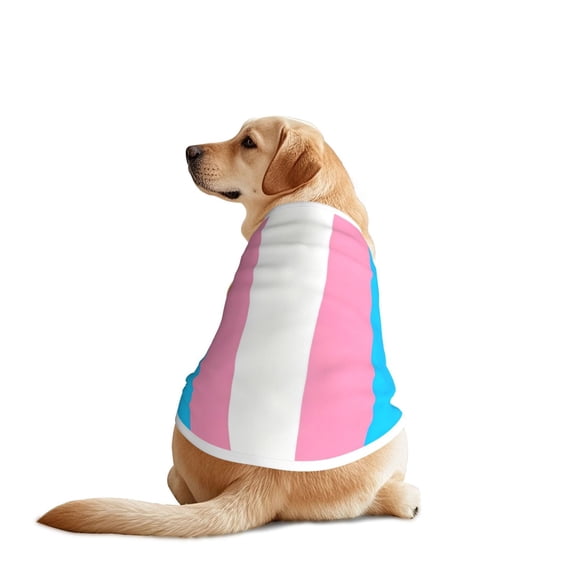 Dog Summer T-Shirts Vest Transgender Flag Pet Breathable Basic Clothes for Larg Dogs 5X-Large