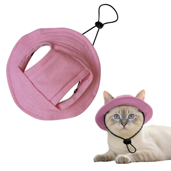 Dog Sun Hat for Small Medium Dogs & Cats, Adjustable Tie-Dye Pet Hat with Ear Holes, Breathable Cotton Fisherman’s Cap for Sun Protection, Beach, Hiking, Outdoor Adventures, Puppy Summer Accessories