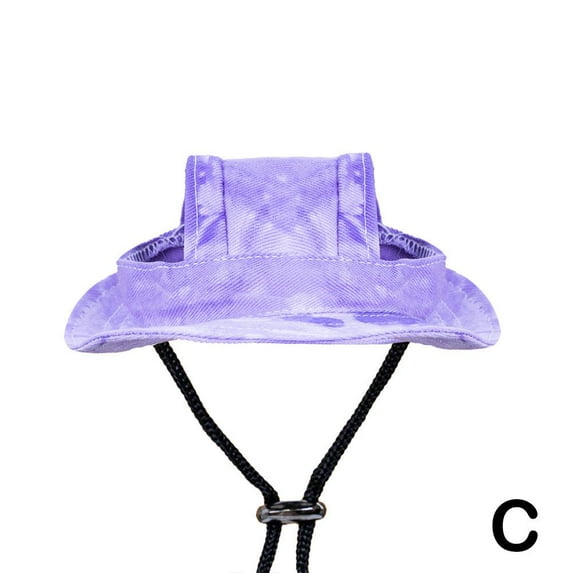 Dog Bucket Hats, Dog Round Cap with Ear Hole Adjustable Outdoor Travel Sun B9X5