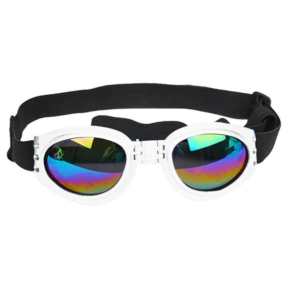 Dog Sunglasses Small Dog Polarized Wind Proof Goggles with Adjustable Folding Frame Elastic Band for Outdoor Use