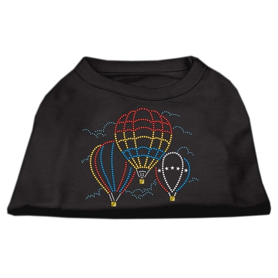 Hot Air Balloon Rhinestone Shirts Black XXL (18)