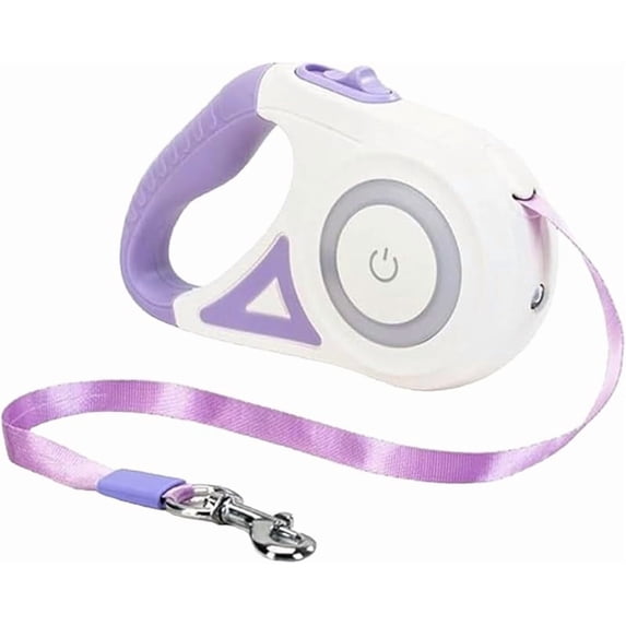 Dog Supplies Luminous Retractable Dog Leash with Front Safety Led Light - 360 ° Tangle-Free Training Leash for Ultimum Freedom with Anti Slip Handle Dogs & Cats