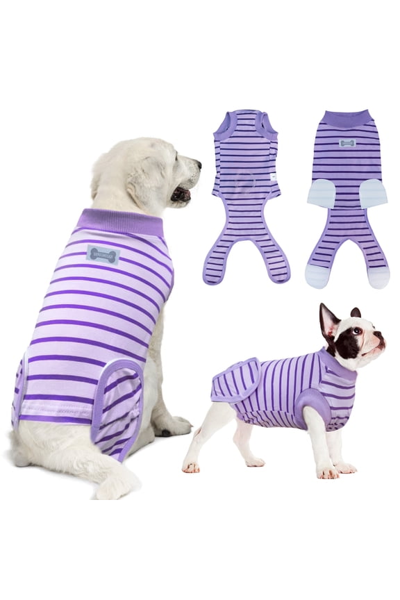 Dog Surgery Recovery Suit, Recovery Suit for Female Male Dogs Cats, Spay Onesie After Surgery, Purple, L