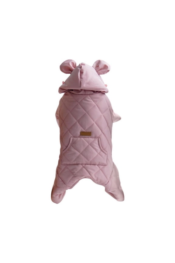 Dog Sweater Dog Coat Pet Jumpsuits Dog Hoodie Cotton Warm for Small Medium Large Breed Pet Pink S-2XL