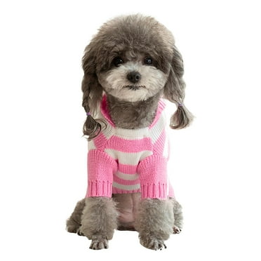 Dog Sweater Dog Hoodie for Small And Medium Sized Dogs,Warm Pullover Dog Sweatshirt with Hood,Pet Winter Clothes for Dogs ,Pink