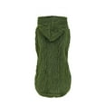 thumbnail image 1 of Dog Sweater,Dog Hoodies,Warm Fuzzy Fleece Sweatshirt with Hood & Pocket,Leash Hole,Cozy Cold Weather Pet Clothes Pet Sweater for Small,Medium,and Large Dogs(Army Green,2XL), 1 of 4
