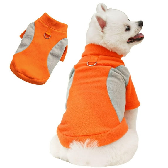 Dog Sweater, Dog Sweaters for Small Medium Dogs or Cat, Warm Soft Flannel Pet Clothes for Dogs Girl or Boy, Dog Shirt Coat Jacket - Orange, 4XL