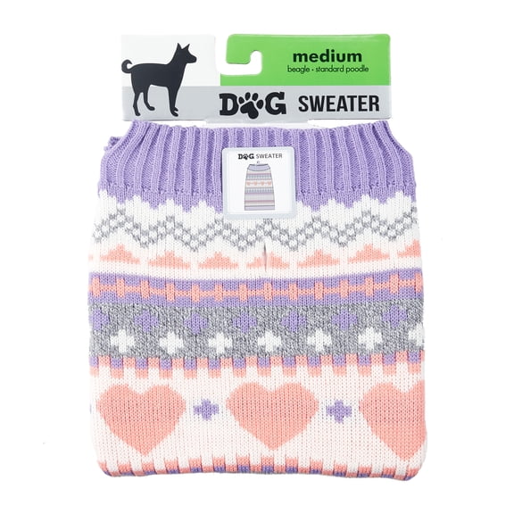 Dog Sweater, Heart, (Medium)