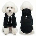 thumbnail image 1 of Dog Sweater Hoodies for Small Medium Dogs Soft Warm Dog Sweatshirt Cold Weather Pet Winter Clothes with Pocket Hoodies for Puppy Dogs(Black,S), 1 of 7