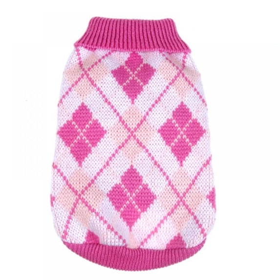 Dog Sweater Knit Turtleneck, Plaid Knitwear Sweaters, Warm Clothes for Small to Large Dogs