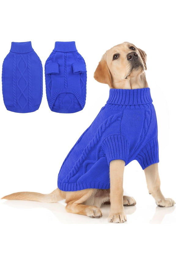 Dog Sweater for Large Size Pet,Pitbull Dog Sweater, Doggy Sweater for Labrador Retriever,Cold Weather Warm Knitted Pet Sweatershirt for Boy Girl Dogs (Multiple Colors)