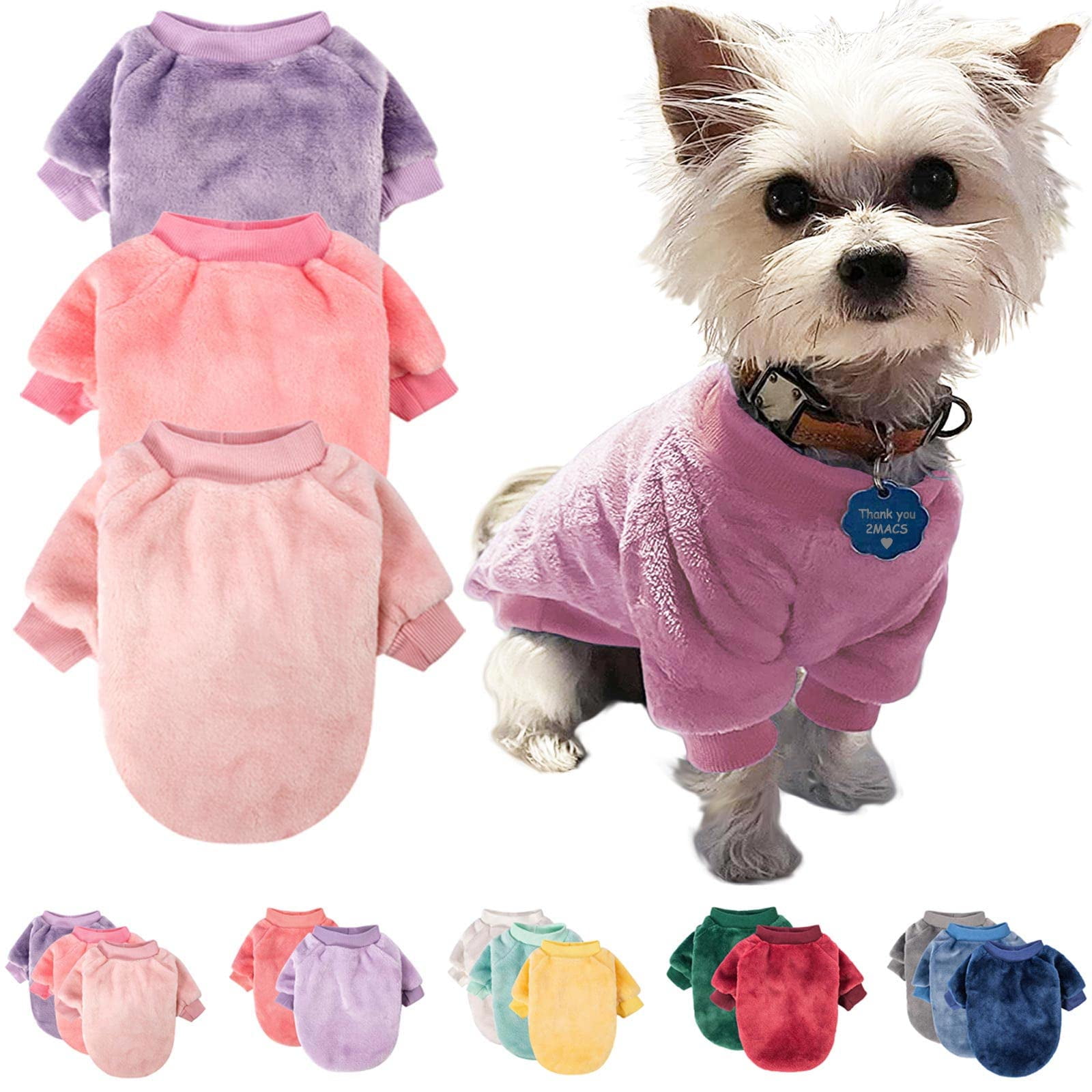 Pink dog sweater medium top