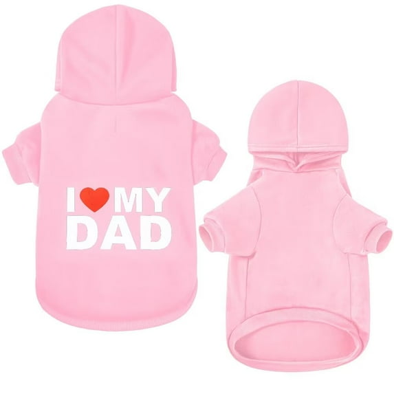 Dog Sweater,Pet Hoodie for Cold Weather,Coat Hooded Sweatshirt for Large and Small Dogs,DAD