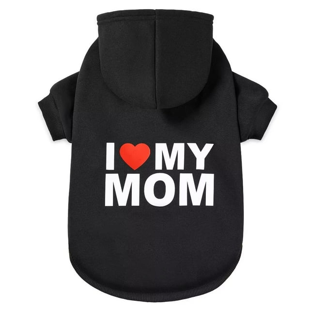 Dog Sweater,Pet Hoodie for Cold Weather,Coat Hooded Sweatshirt for Puppies,Cats, Small Medium Large Dogs,MOM