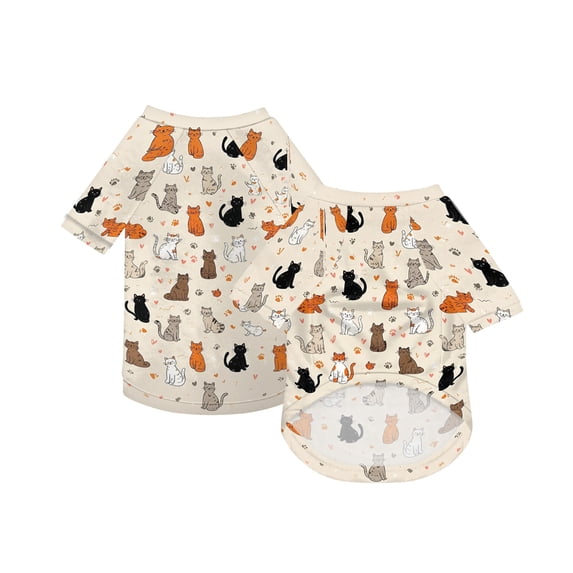 Dog Sweater Shirt Lightweight Pet Clothes Animal Print Puppy Tee Soft Breathable Casual Pet Apparel for Small Dogs Cats Warm Daily Wear Light Brown Xs Size 1 Pack