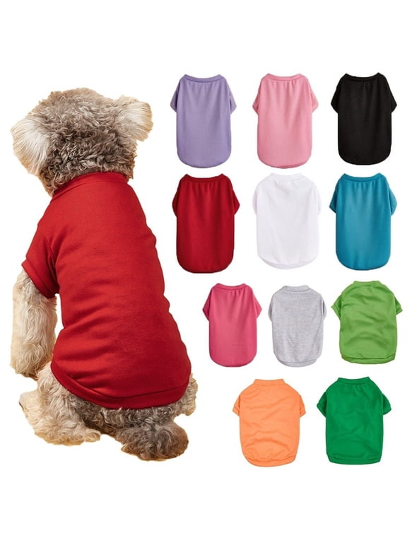 Dog Sweater for Small Dogs with Soft Cotton Blend, Small Dog Sweater Lightweight Breathable Pet Tee for Chihuahua Yorkie Puppy, Indoor Outdoor Casual Pet Apparel for Spring Summer