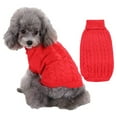 thumbnail image 1 of Dog Sweater for Small Medium Dogs, Warm Comfortable Winter Pet Clothes, Cute Knitted Sleeveless Pet Sweaters for Puppies, Cats, Dog Apparel & Accessories(XS,Red), 1 of 9