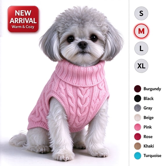 Dog Sweater for Small Medium Dogs, Warm Comfortable Winter Pet Clothes, Cute Knitted Sleeveless Puppy Sweater for Cats, Dog Apparel & Accessories Fall Winter by MPOISVA