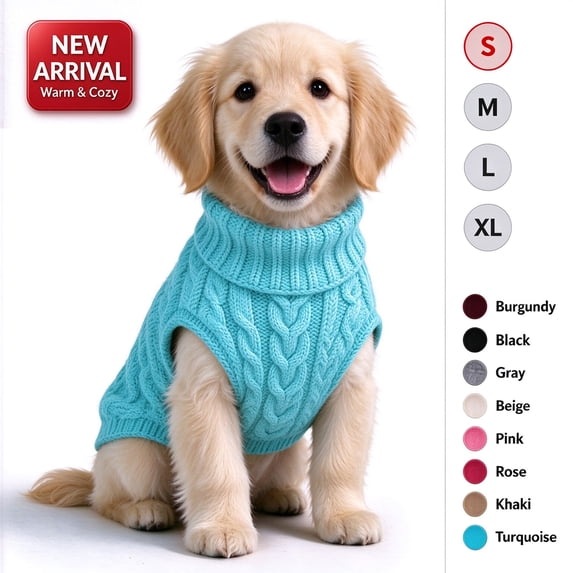 Dog Sweater for Small Medium Dogs, Warm Comfortable Winter Pet Clothes, Cute Knitted Sleeveless Puppy Sweater for Cats, Dog Apparel & Accessories Fall Winter by MPOISVA